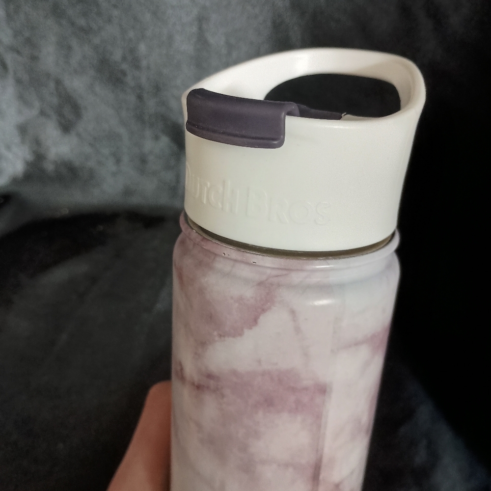 White and Purple Bath & Body Bottle with Windmill Design - Picture 3 of 16